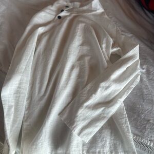 Long sleeve linen shirt Asian style